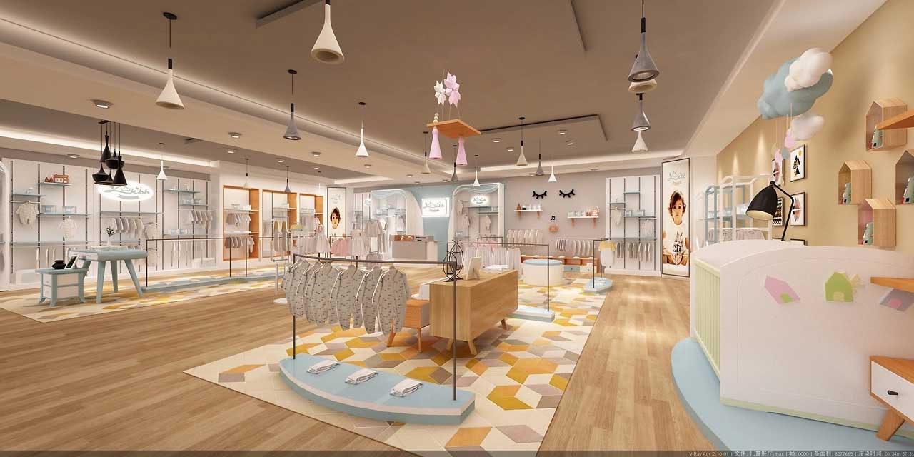 65平米童裝專賣店裝修設(shè)計(jì)效果圖