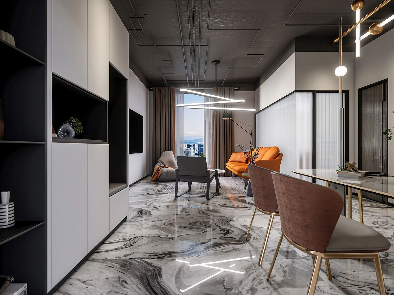 265平米高品質(zhì)辦公室裝修設(shè)計(jì)效果圖