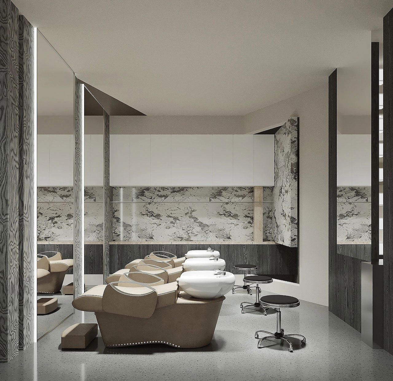 53平米極簡(jiǎn)理發(fā)店設(shè)計(jì)裝修效果圖