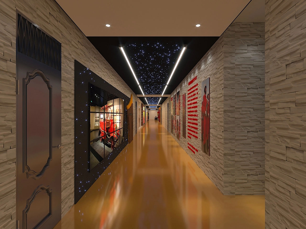 384平米消防科普展廳裝修設(shè)計(jì)效果圖