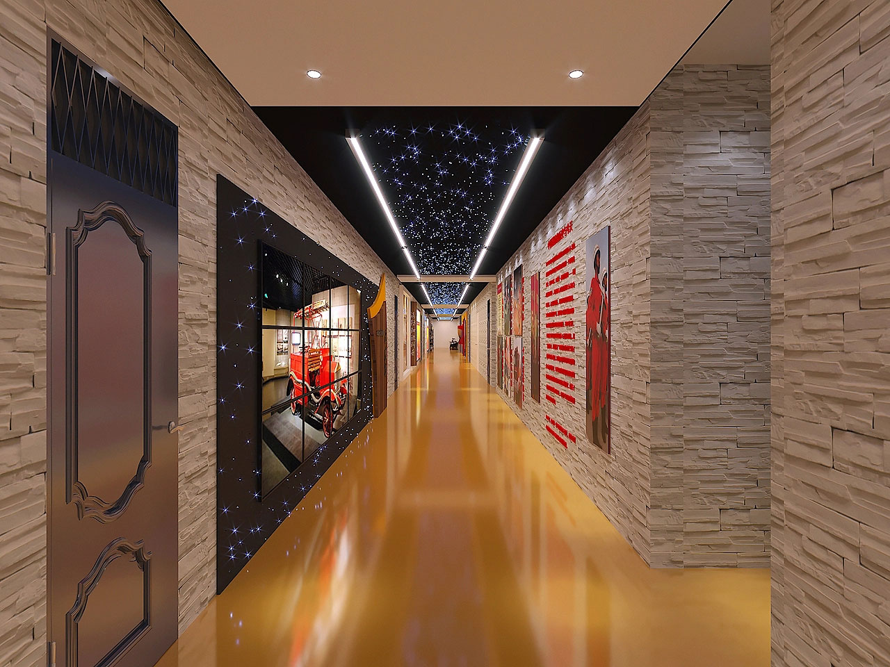 384平米消防科普展廳裝修設(shè)計(jì)效果圖