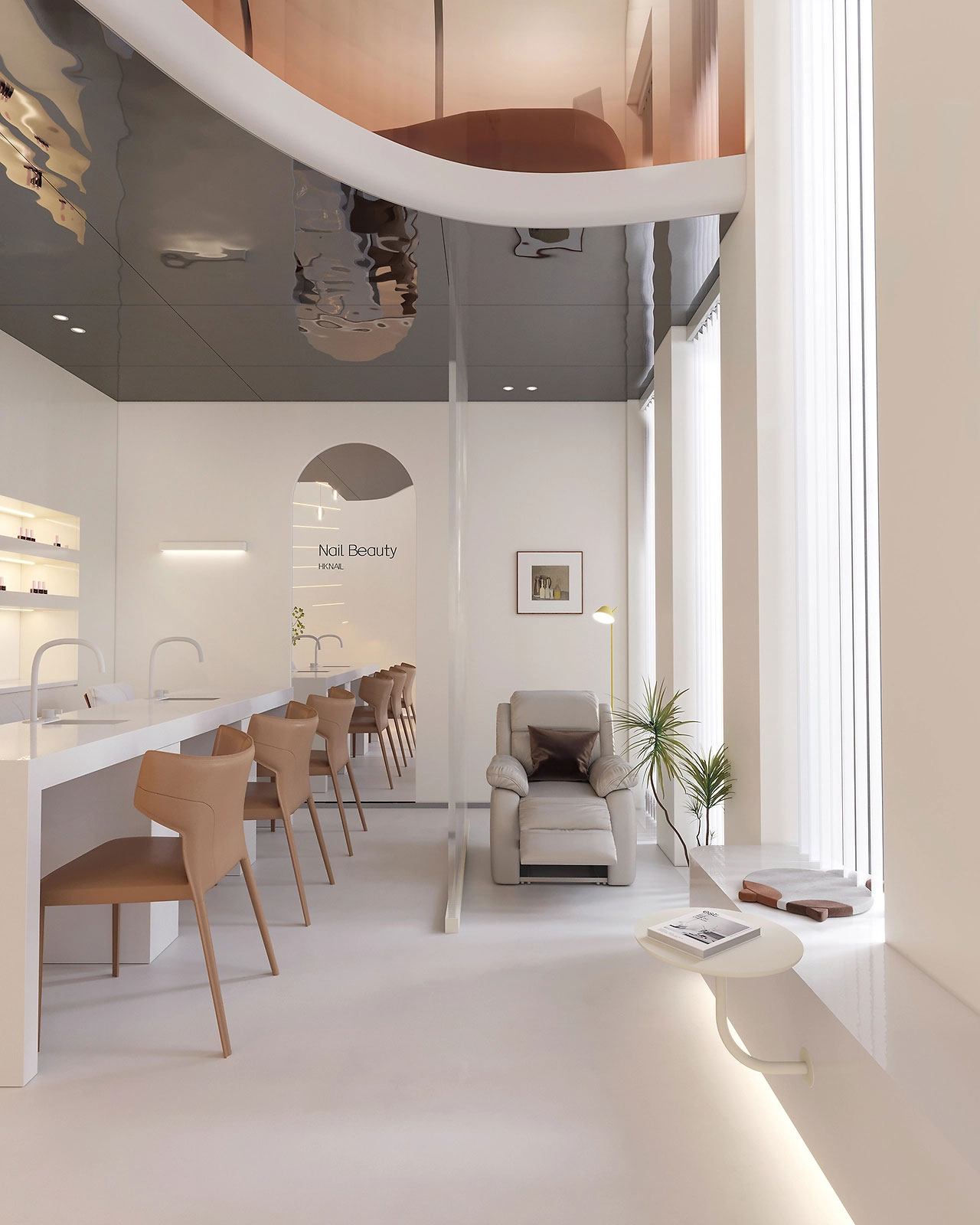 55平米鄭州美甲店設(shè)計效果圖