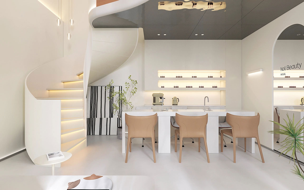 55平米鄭州美甲店設(shè)計效果圖