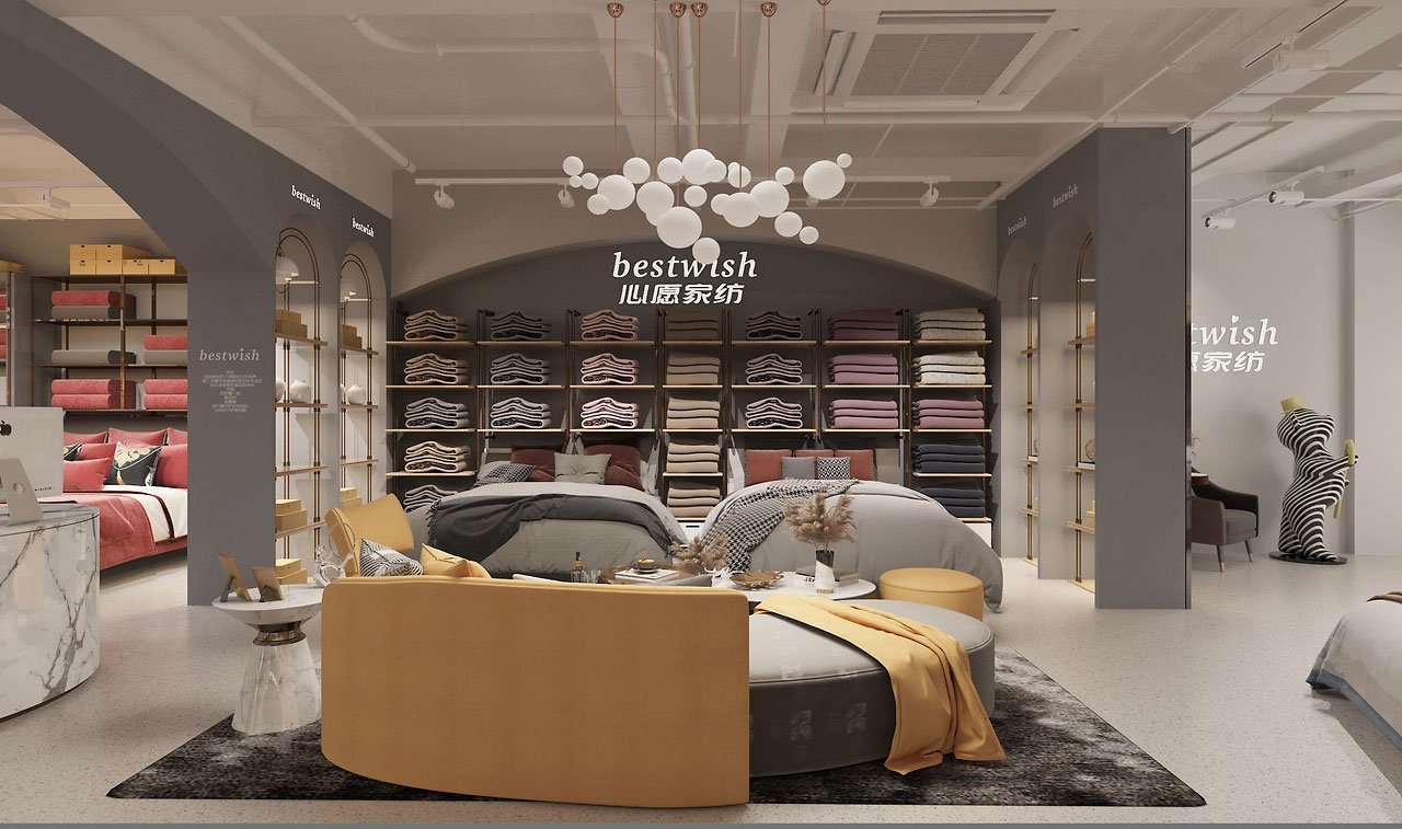 650平米鄭州家紡店面裝修設(shè)計效果圖