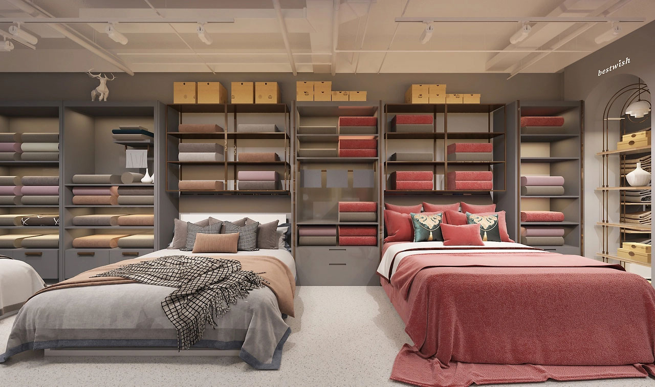 650平米鄭州家紡店面裝修設(shè)計效果圖