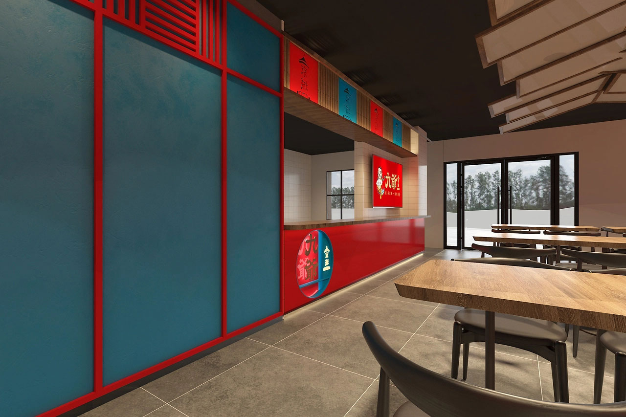 225平米鄭州快餐店面裝修設(shè)計效果圖