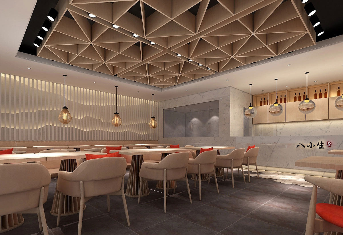 150平米鄭州扒肉店裝修設(shè)計效果圖