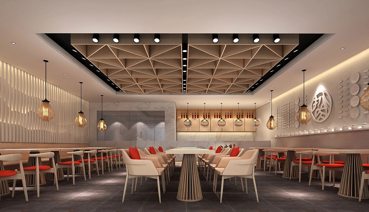150平米鄭州扒肉店裝修設(shè)計效果圖