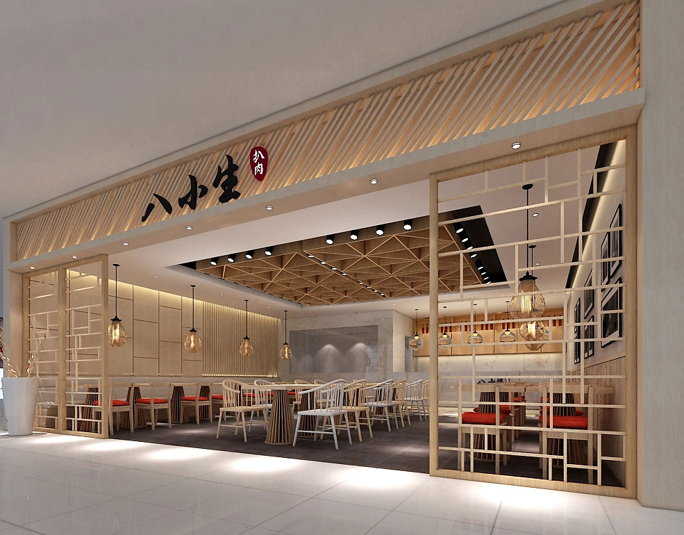 150平米鄭州扒肉店裝修設(shè)計效果圖