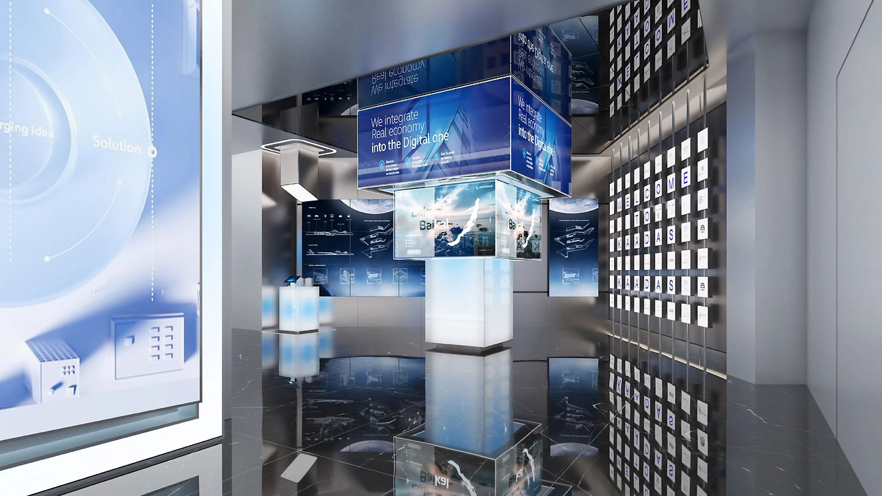 350平米焦作企業(yè)科技展廳設(shè)計效果圖