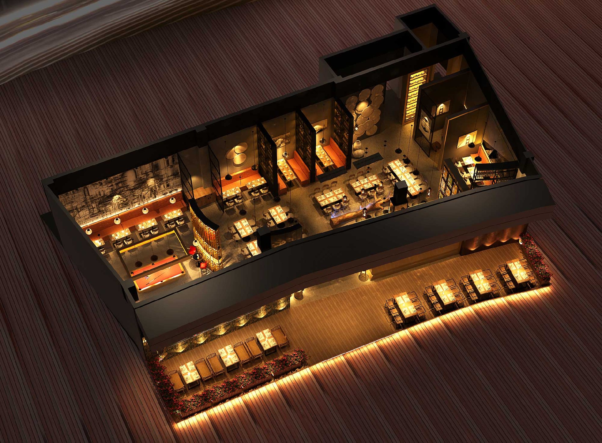 600平米洛陽(yáng)休閑餐廳裝修設(shè)計(jì)效果圖