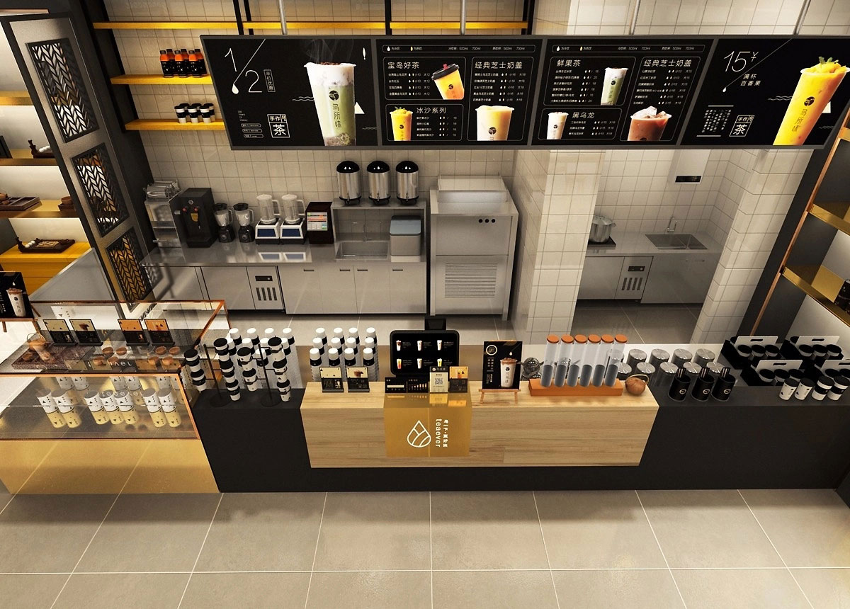 75平米鄭州飲品門店裝修設(shè)計效果圖