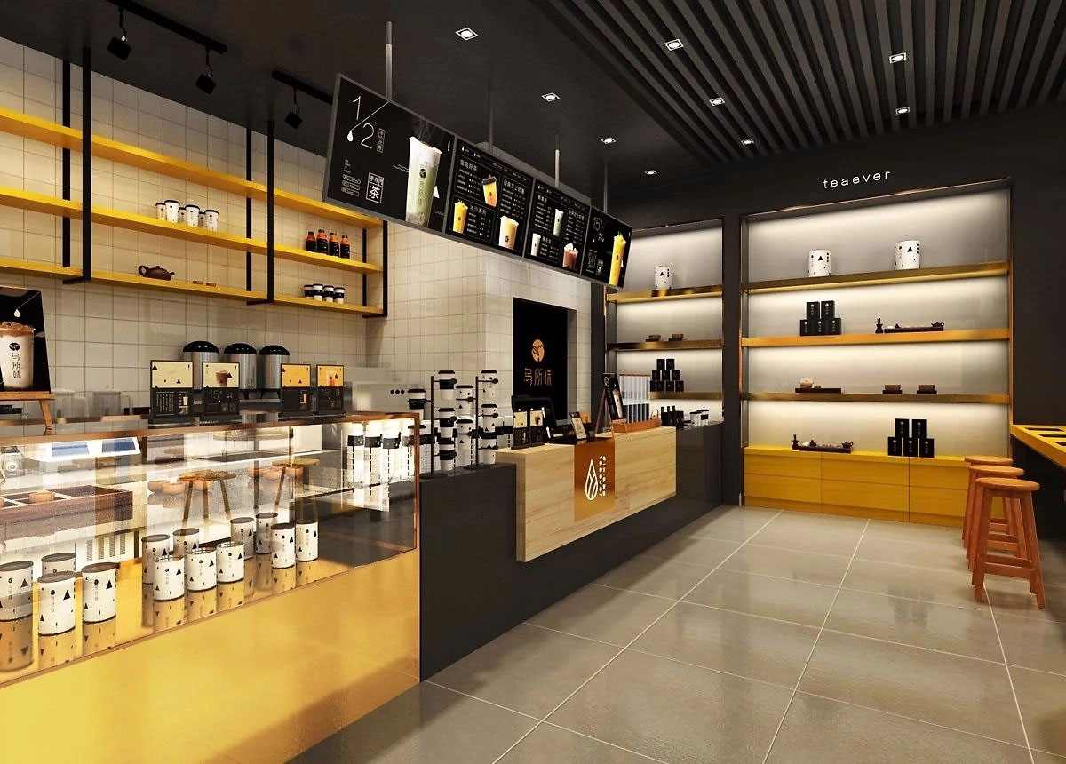 75平米鄭州飲品門店裝修設(shè)計效果圖