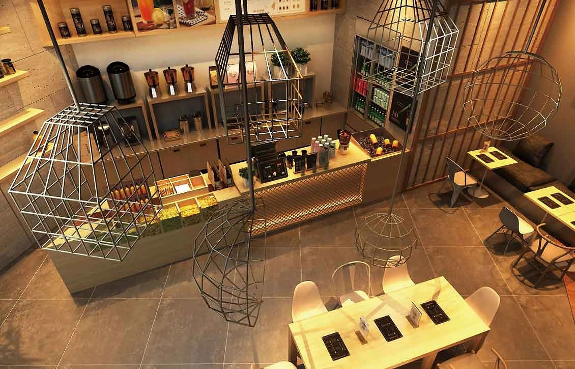 80平米奶茶飲品店裝修設(shè)計效果圖