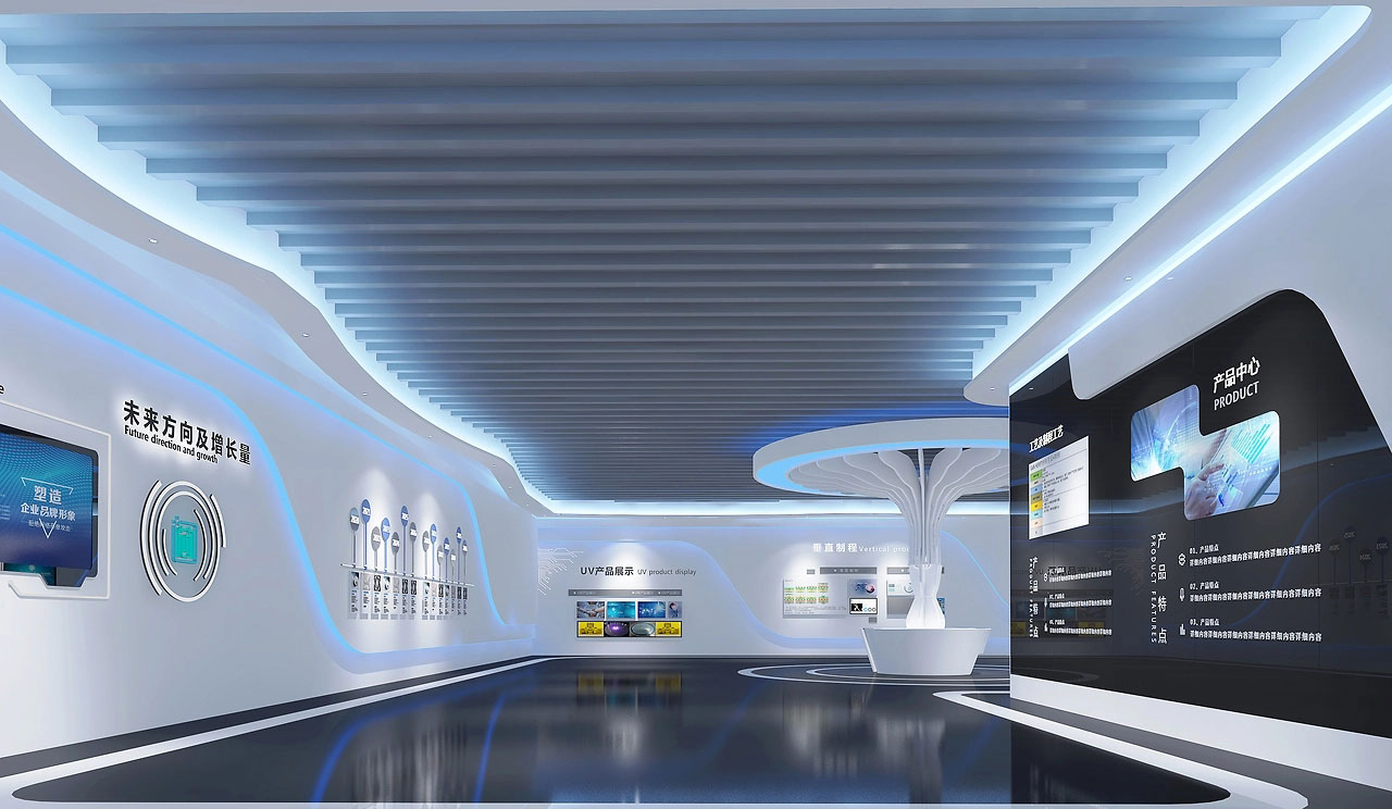 78平米企業(yè)科技展廳裝修設計效果圖