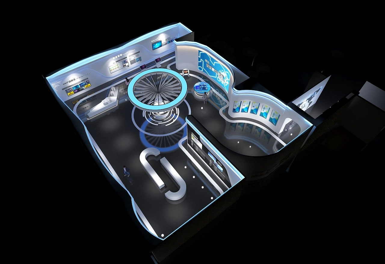 78平米企業(yè)科技展廳裝修設計效果圖