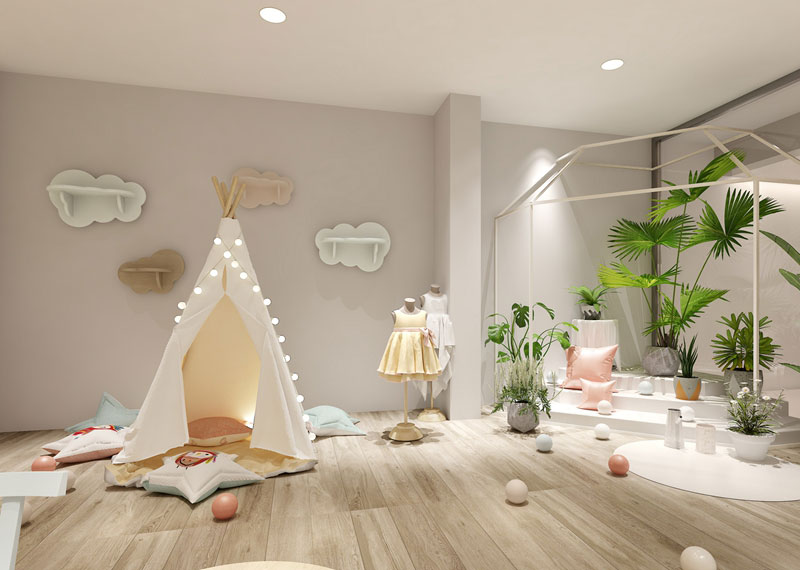 60平米鄭州童裝店面設(shè)計裝修效果圖