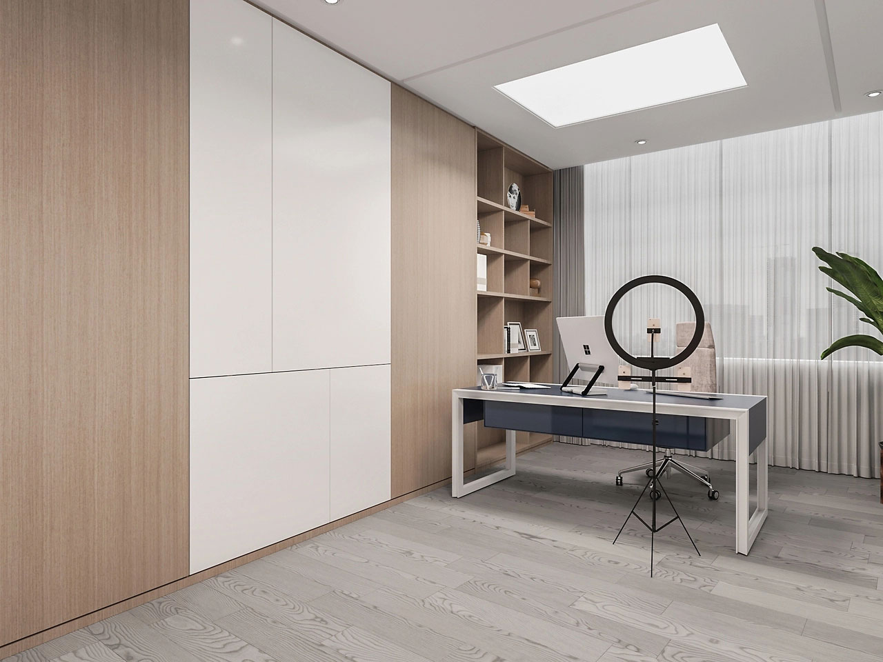 650平米直播基地辦公室展廳設(shè)計效果圖