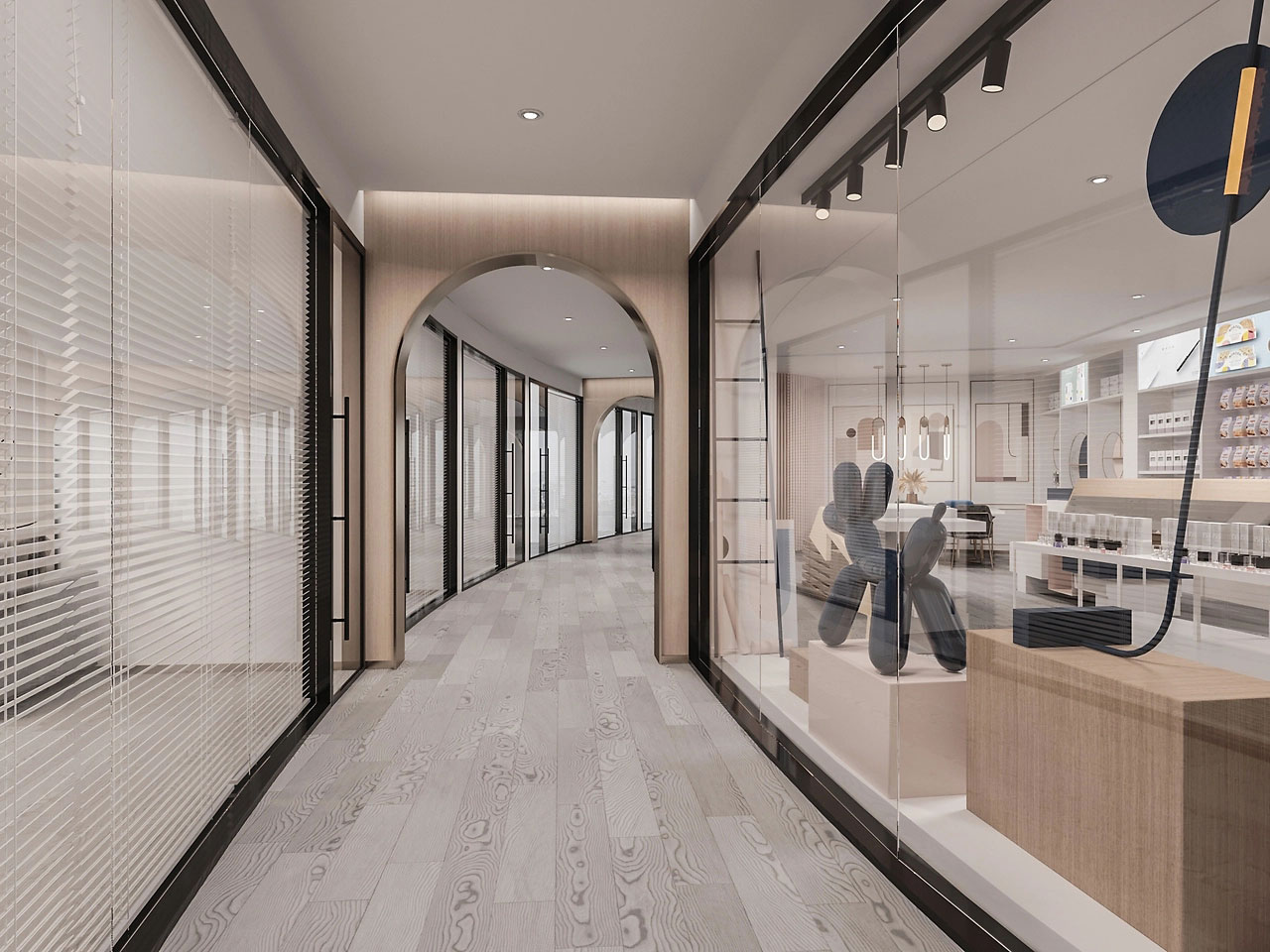 650平米直播基地辦公室展廳設(shè)計效果圖