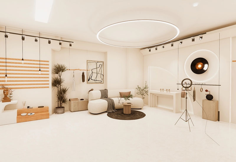 200平米鄭州服裝門(mén)店直播間設(shè)計(jì)效果圖