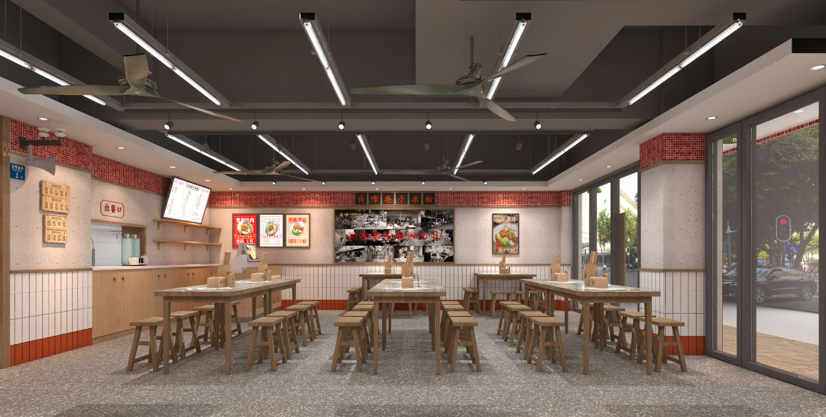 180平米鄭州快餐店裝修設(shè)計(jì)效果圖