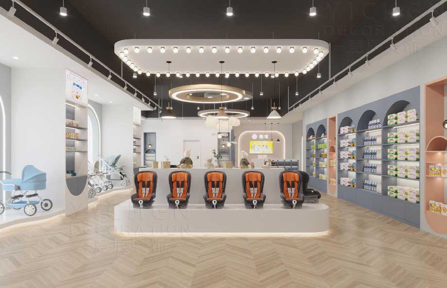 180平米高端母嬰生活館設(shè)計裝修效果圖