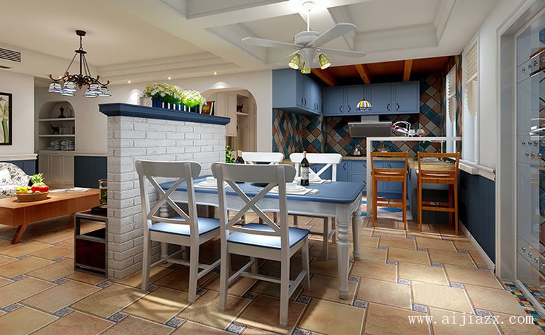 簡約實(shí)用的美式風(fēng)格小戶型裝修效果圖