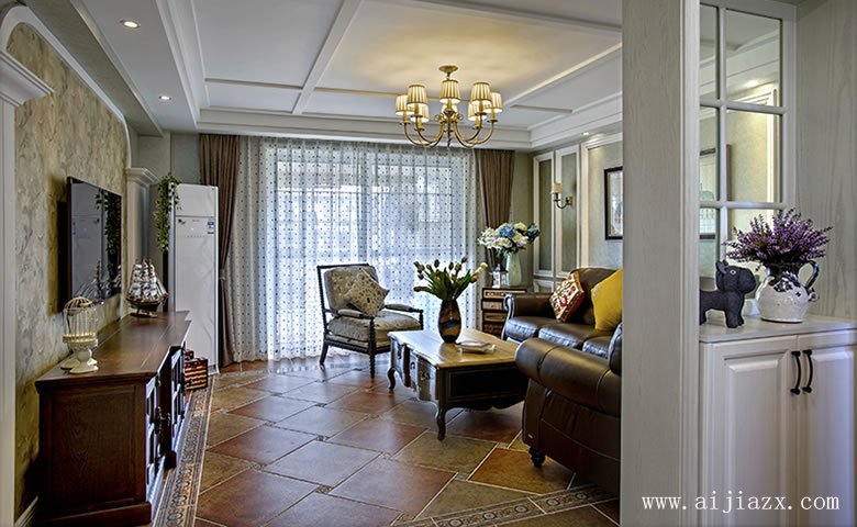 137平米美式田園風格懷舊情調(diào)大戶型裝修效果圖