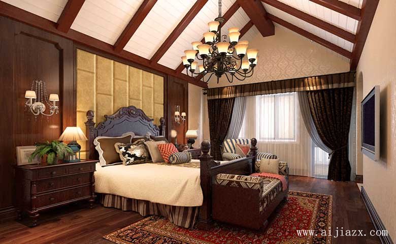 豪華的中海風(fēng)格臥室裝修效果圖