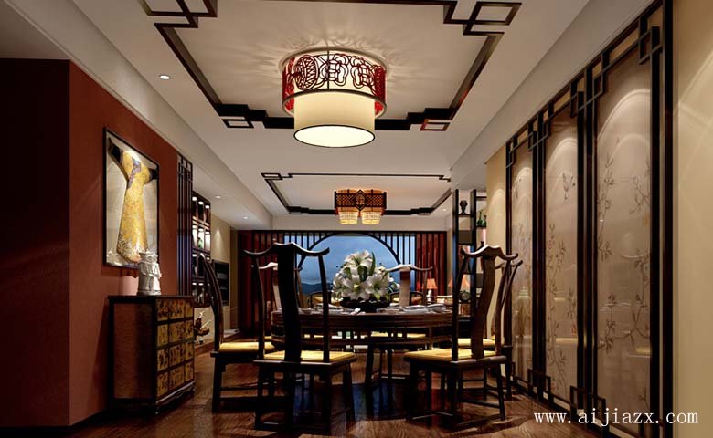 開(kāi)闊大方的新中式風(fēng)格大戶(hù)型客廳裝修效果圖