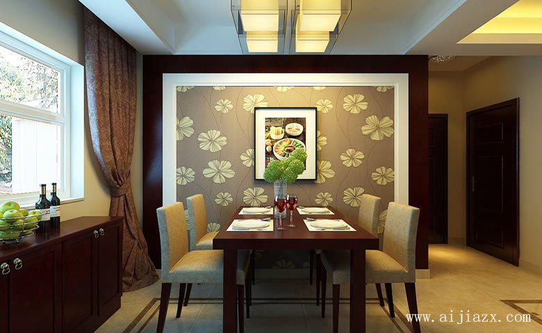 低調(diào)素凈的新中式風(fēng)格餐廳裝修效果圖