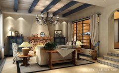 唯美大方的淺色地中海風(fēng)格大戶(hù)型裝修效果圖