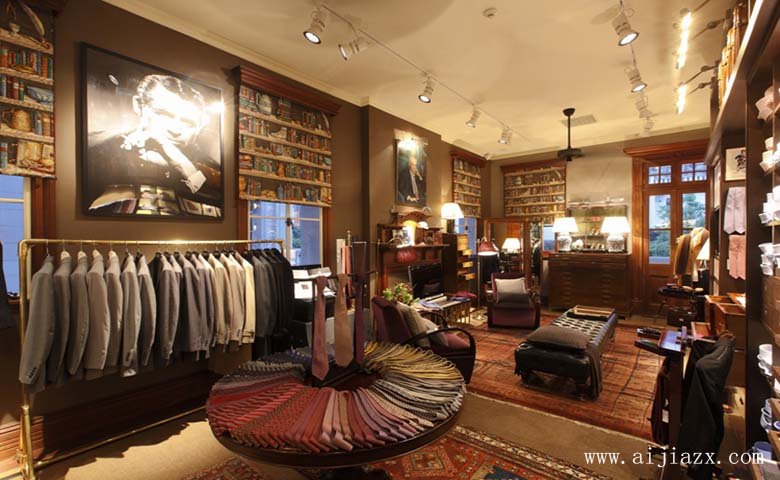 簡(jiǎn)單大方的服裝專賣店鋪展示區(qū)裝修效果圖