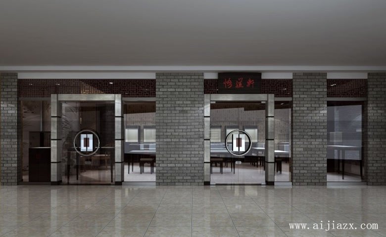 大方古典的珠寶店鋪門(mén)面裝修效果圖
