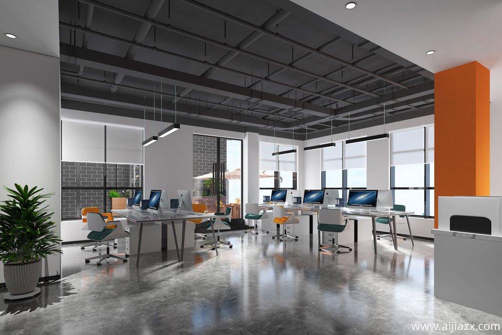 鄭州高新區(qū)美立方辦公室裝修設計案例